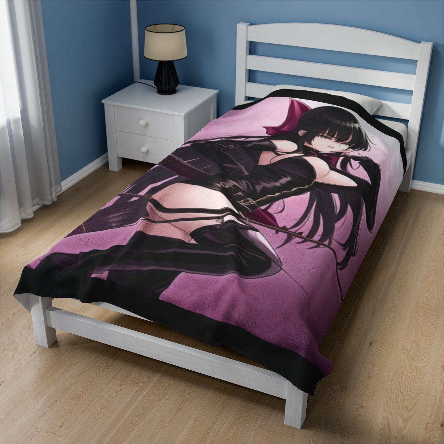 Anime Bow Huntress, Plush Blanket