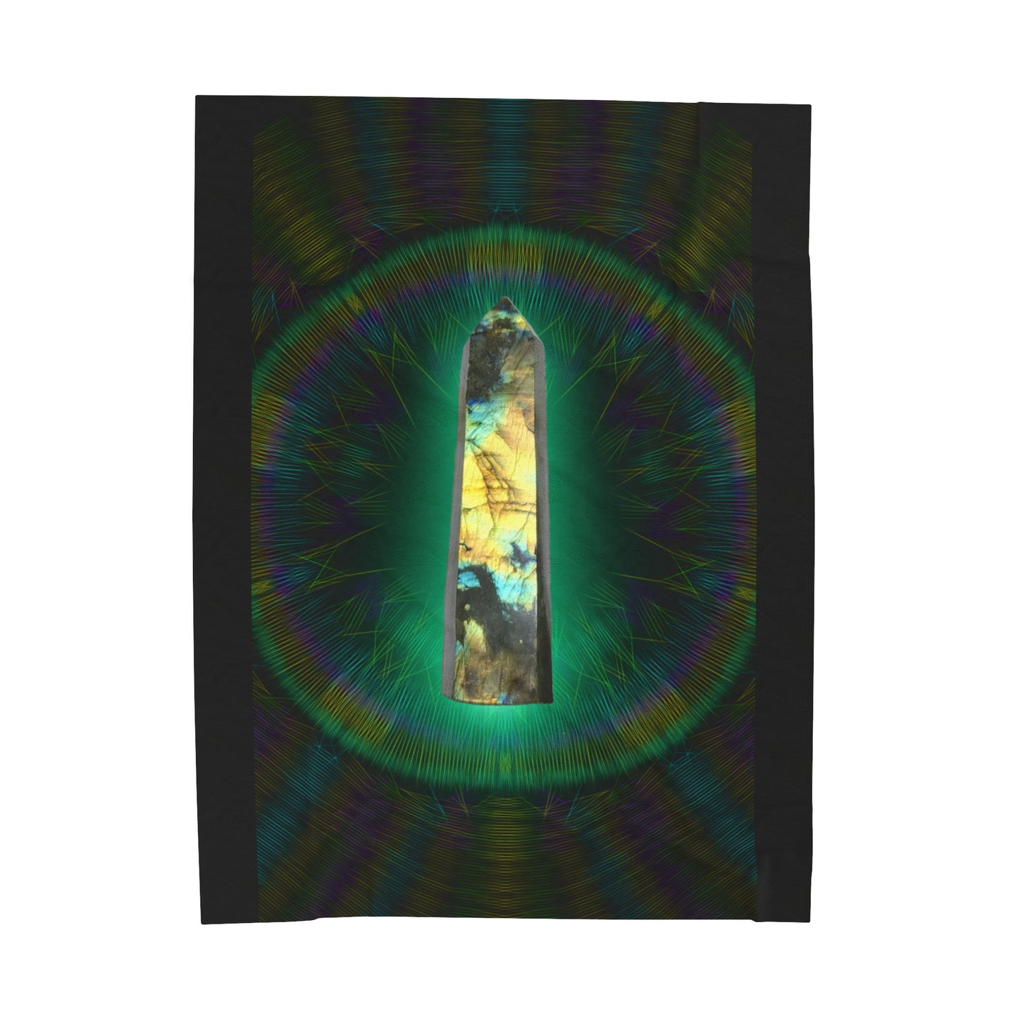 Mystic Labradorite Giant Velveteen Plush Blanket