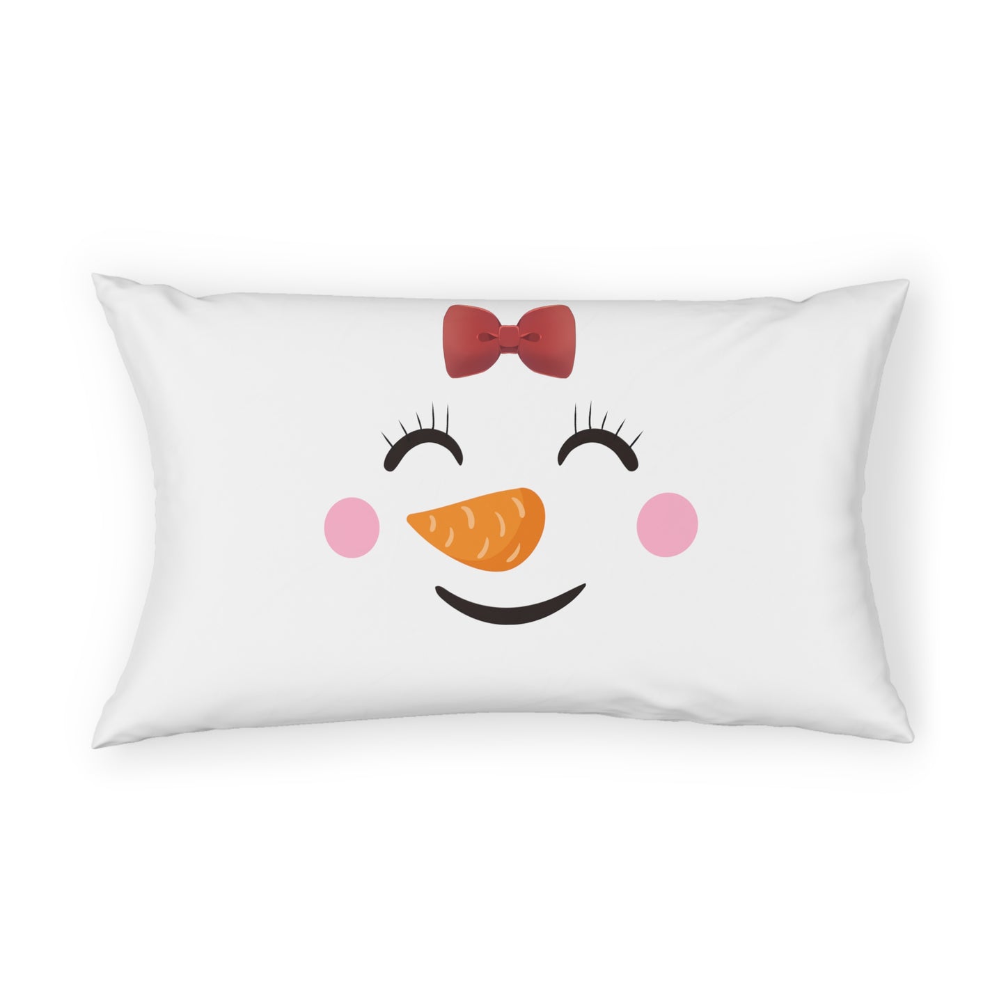 "Hers" Snowman Face Pillow case