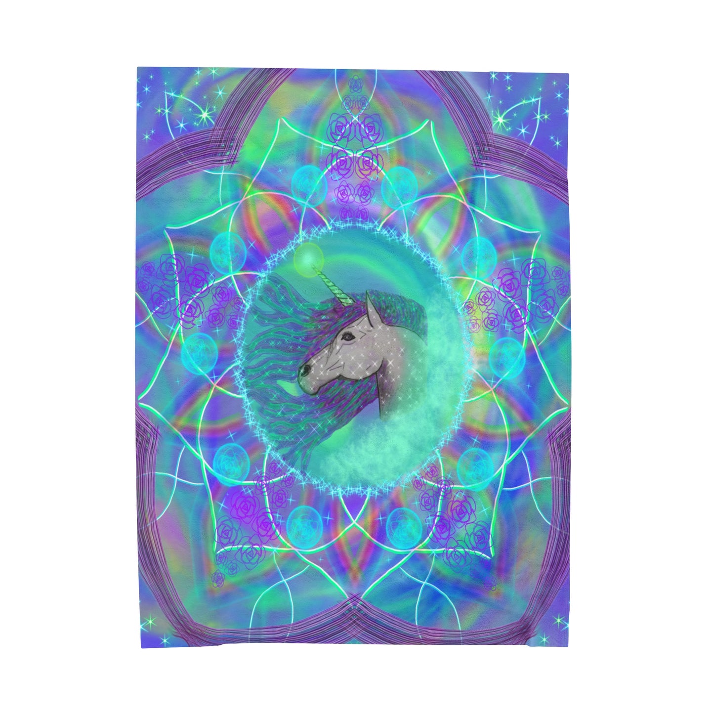 Mystic Unicorn Giant Velveteen Plush Blanket