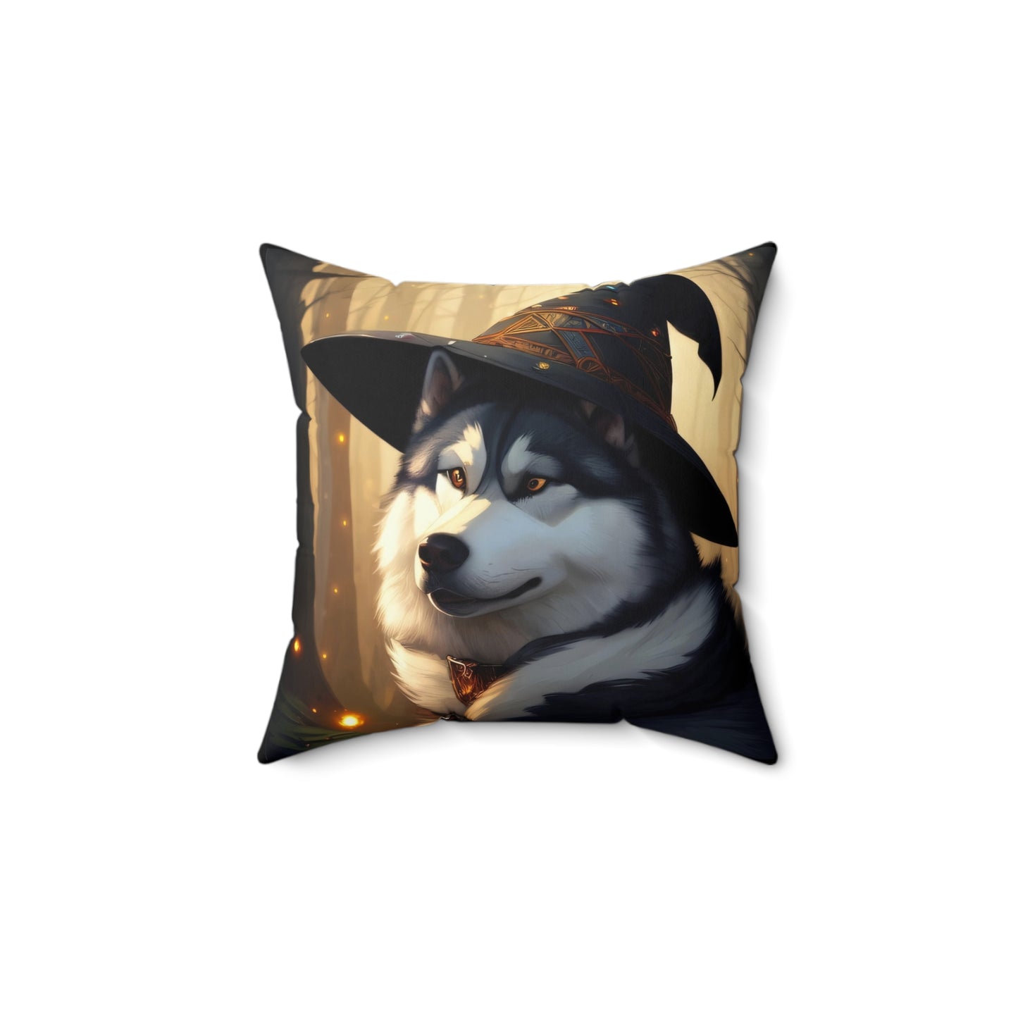 Sorcerer Pup, Spun Polyester Square Pillow