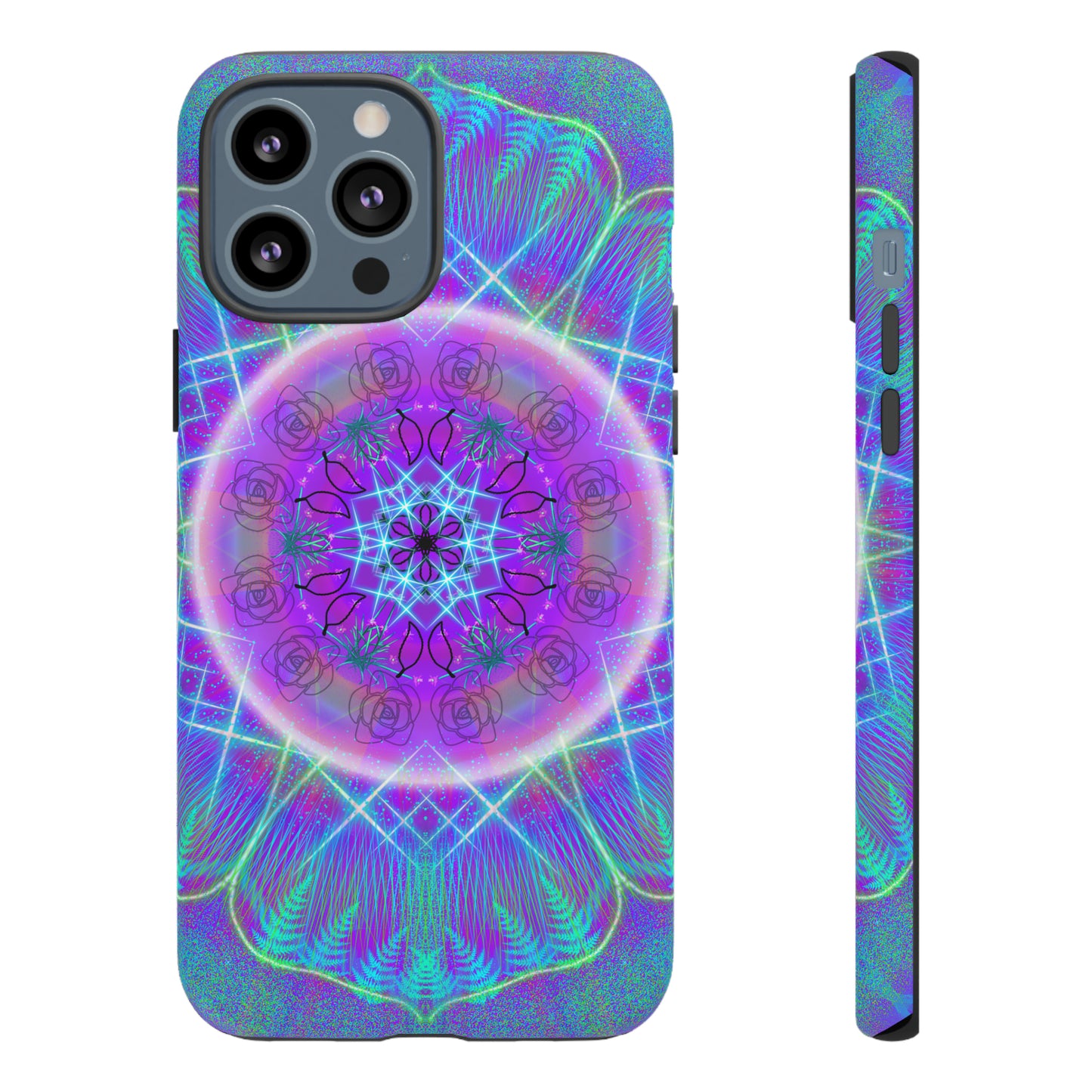 Psychedelic Mandala Protective Phone Case, Samsung, iPhone, Pixel, all sizes