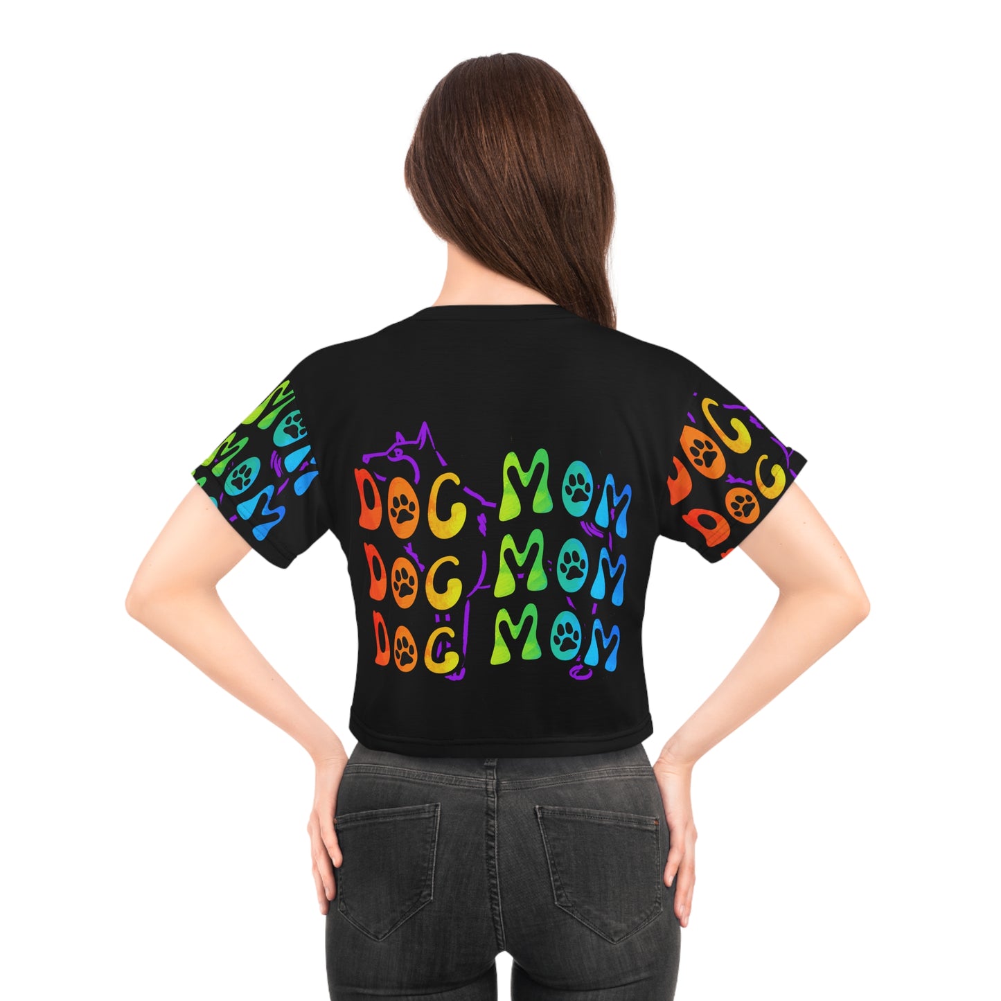 Dog Mom Crop Top Tee