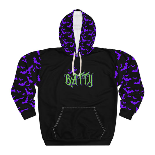 Batty, Bats Halloween Pullover Hoodie Black