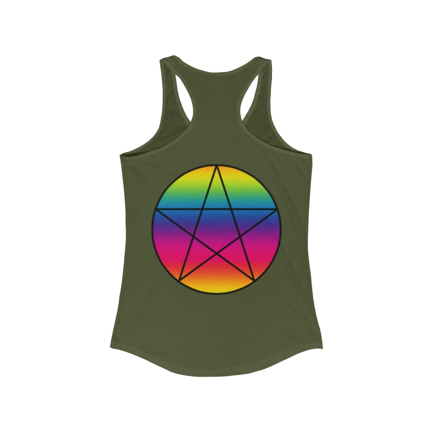 PRIDE Pentagram  Women's Ideal Racerback Tank