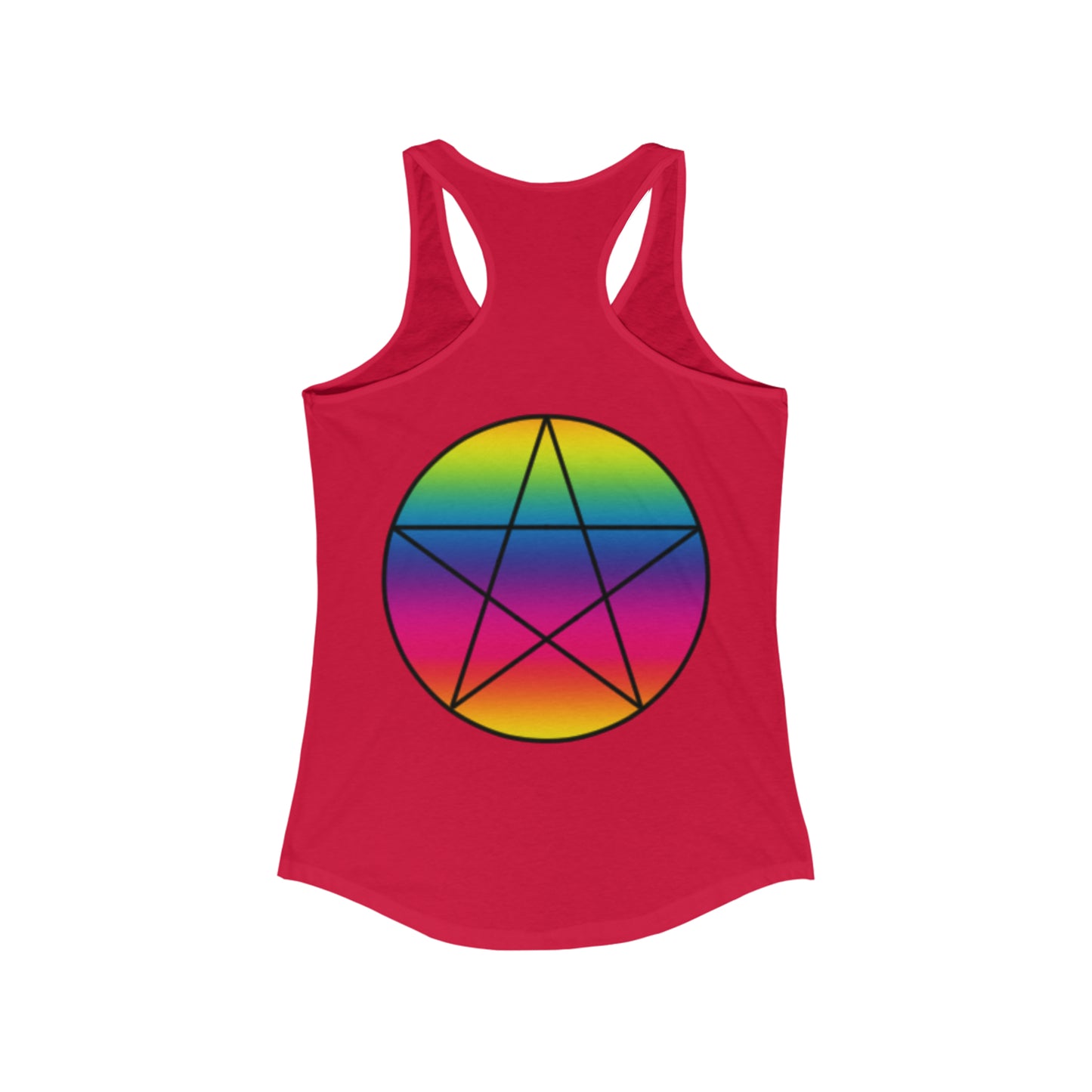 PRIDE Pentagram  Women's Ideal Racerback Tank