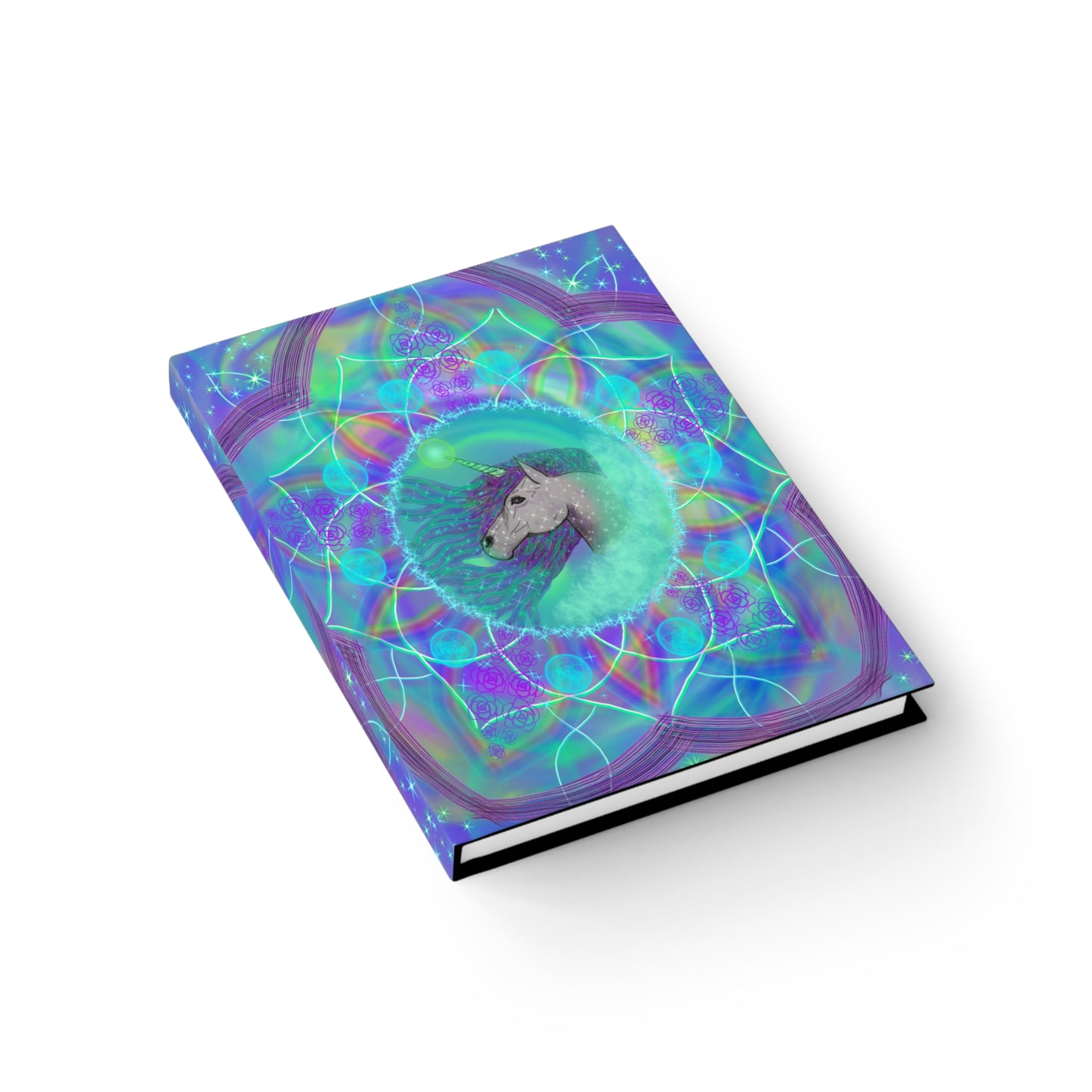 Mystic Unicorn Mandala Hardcover Journal - Ruled Line