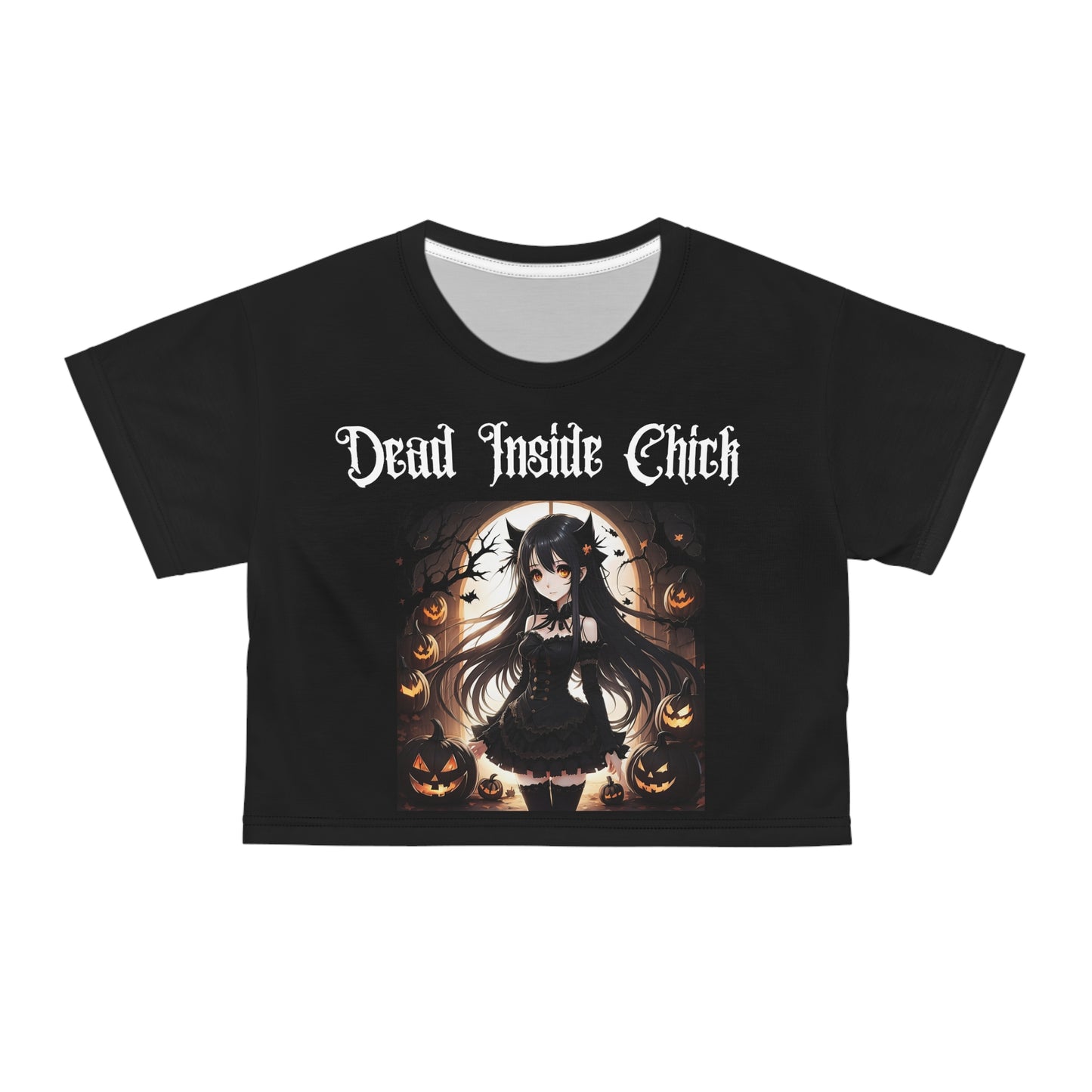 Dead Inside Chick Crop Top Tee