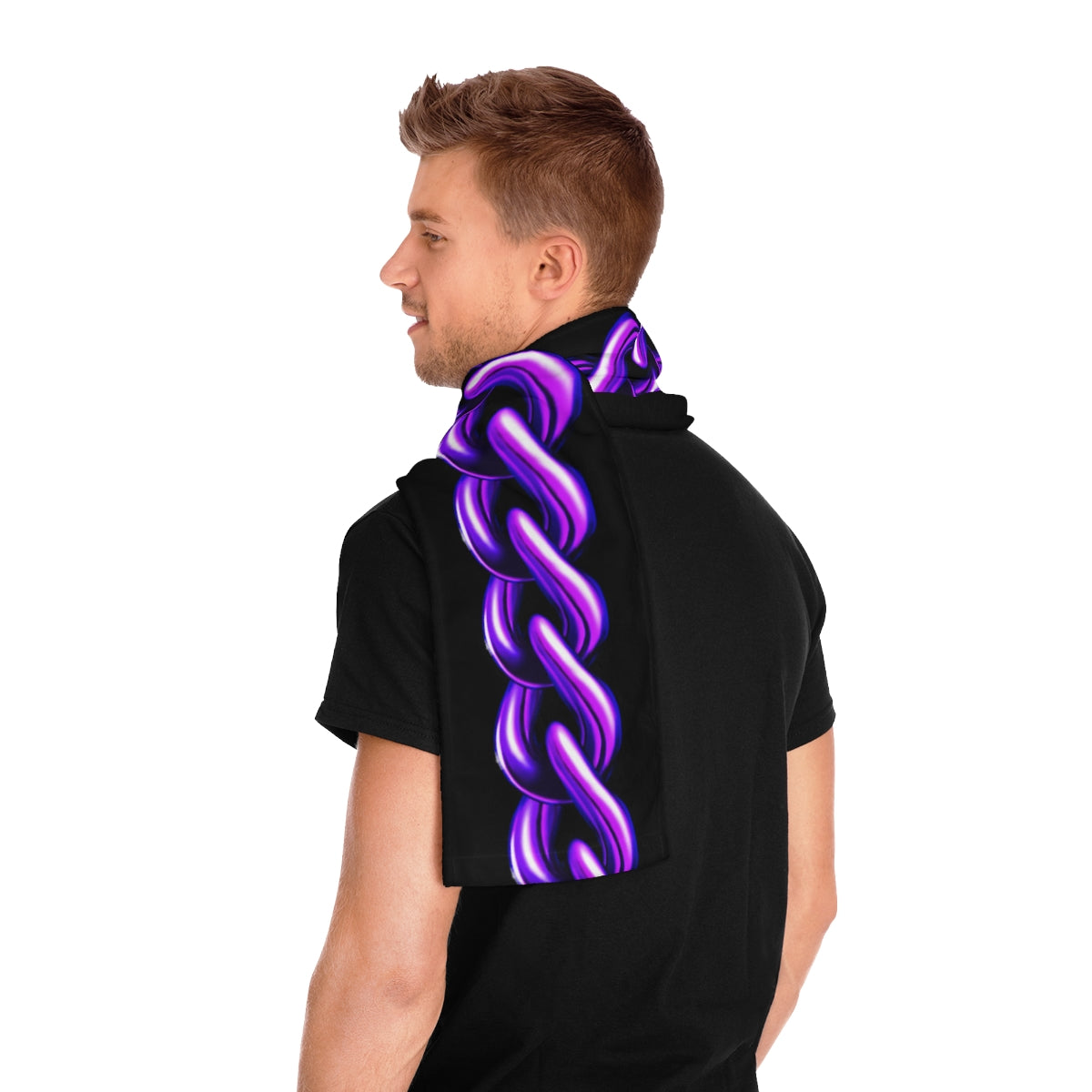 Purple Chain Winter Scarf