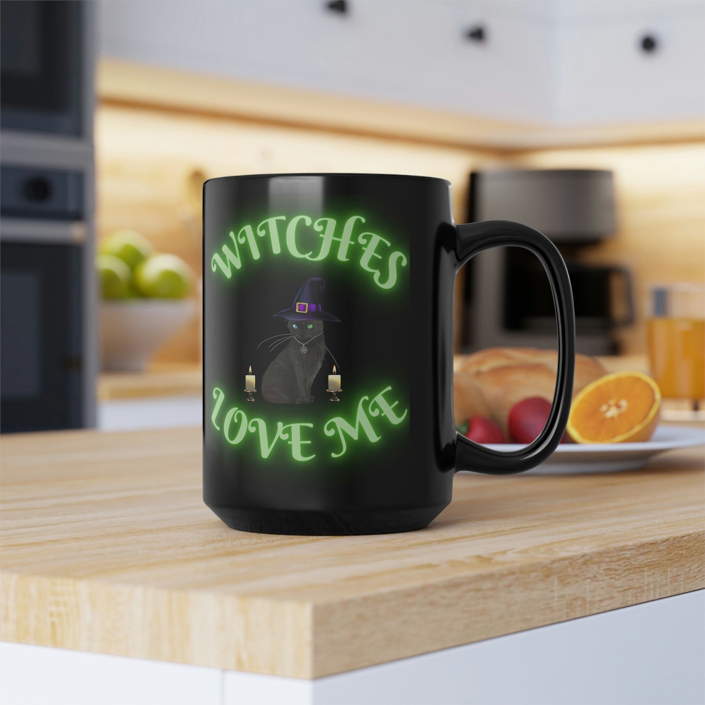 Witches Love Me, Black Cat, Coffee Mug, Gift For Her, Gift For Him, Unique Gifts