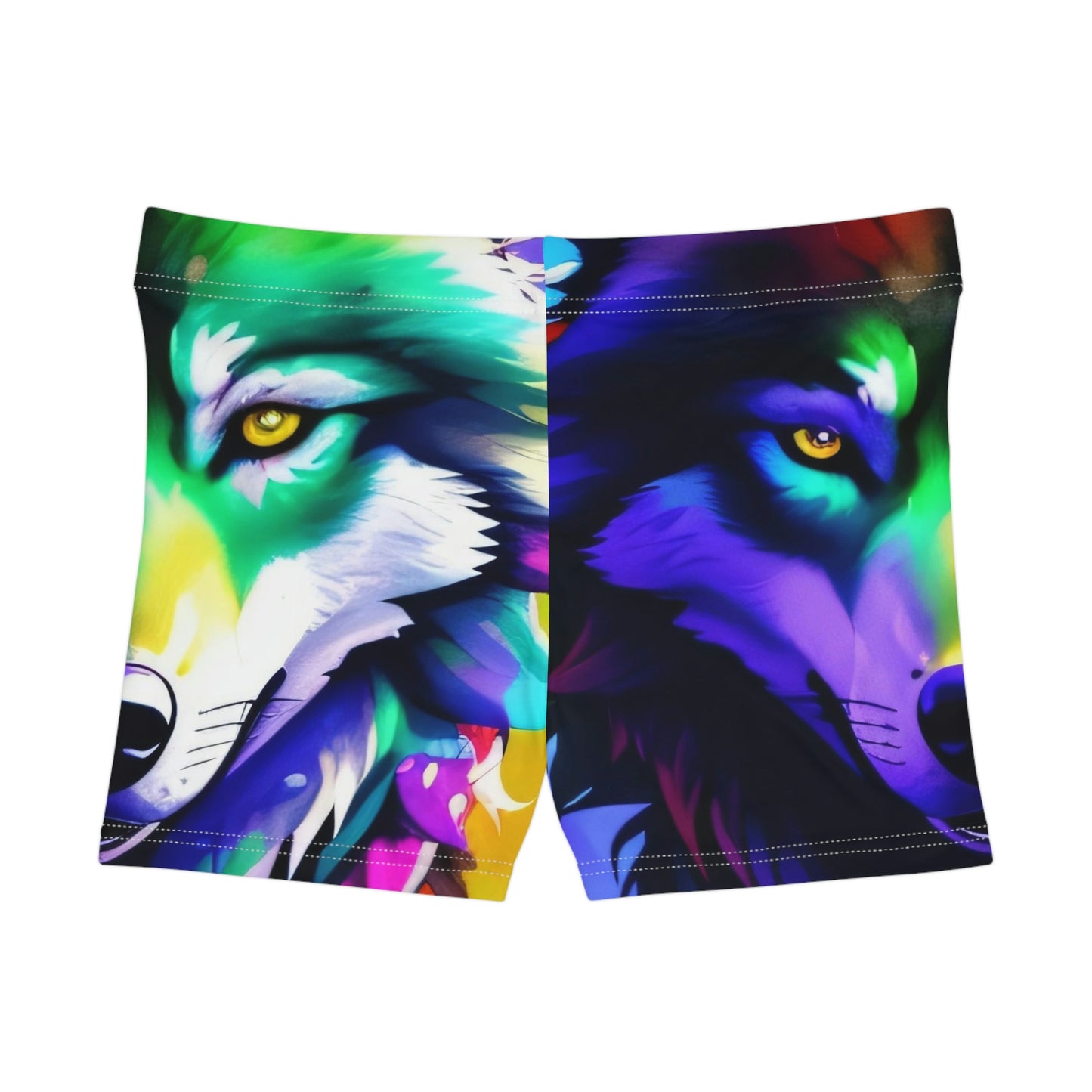 Vibrant Wolf,  Summer Shorts, Womens
