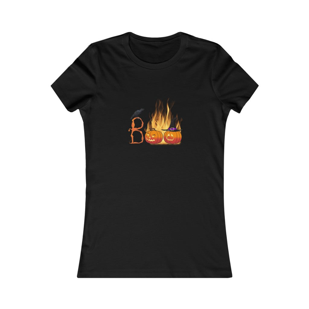 Women's Favorite Tee All Hallows Eve "Boo" Top