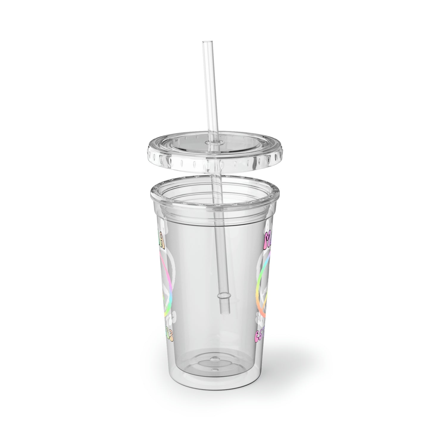 Mama Est 2023, New Mom Gift, See Through Cup With Straw, Mothers Day Gift