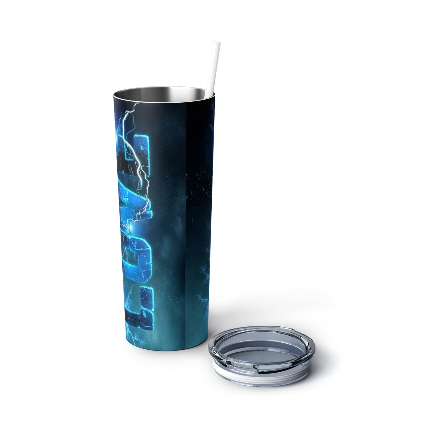 LOVE, Skinny Steel Tumbler with Straw, 20oz, Gifts