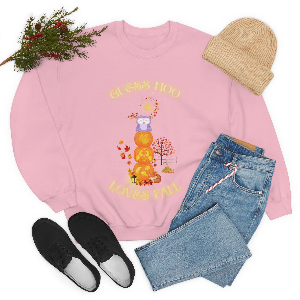 Guess Hoo Loves Fall Crewneck Sweatshirt