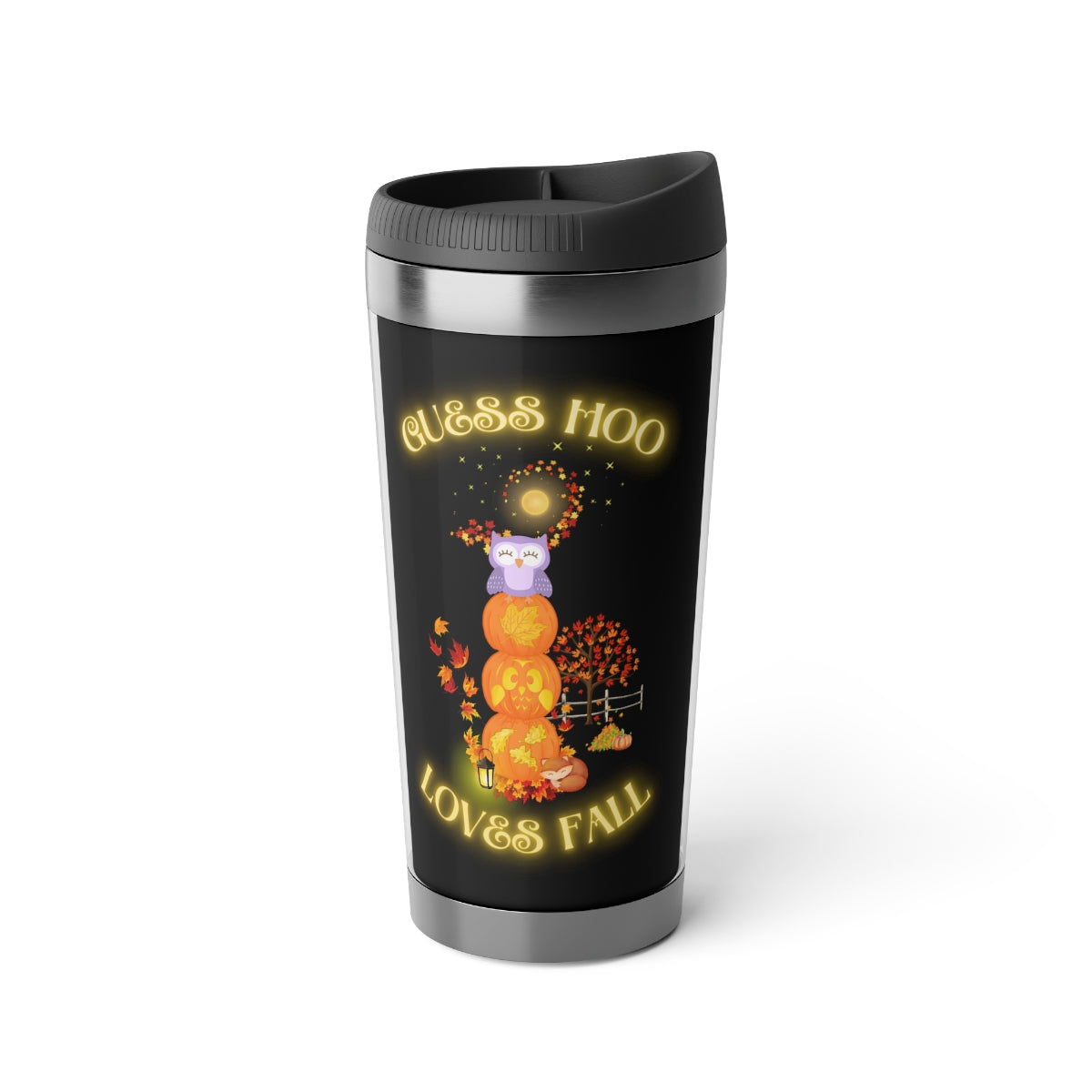 Guess Hoo Loves Fall Travel Mug with Insert