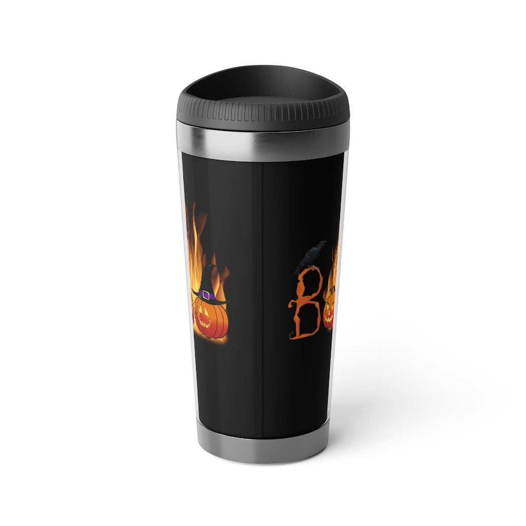 Stainless Steel "BOO" Halloween Travel Mug with Insert