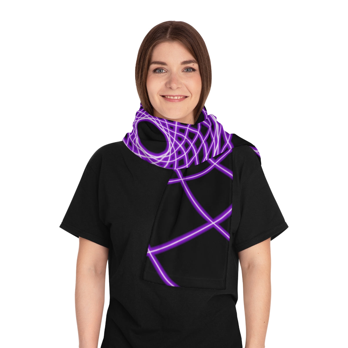 Psychedelic, Purple Mandala, Winter Scarf