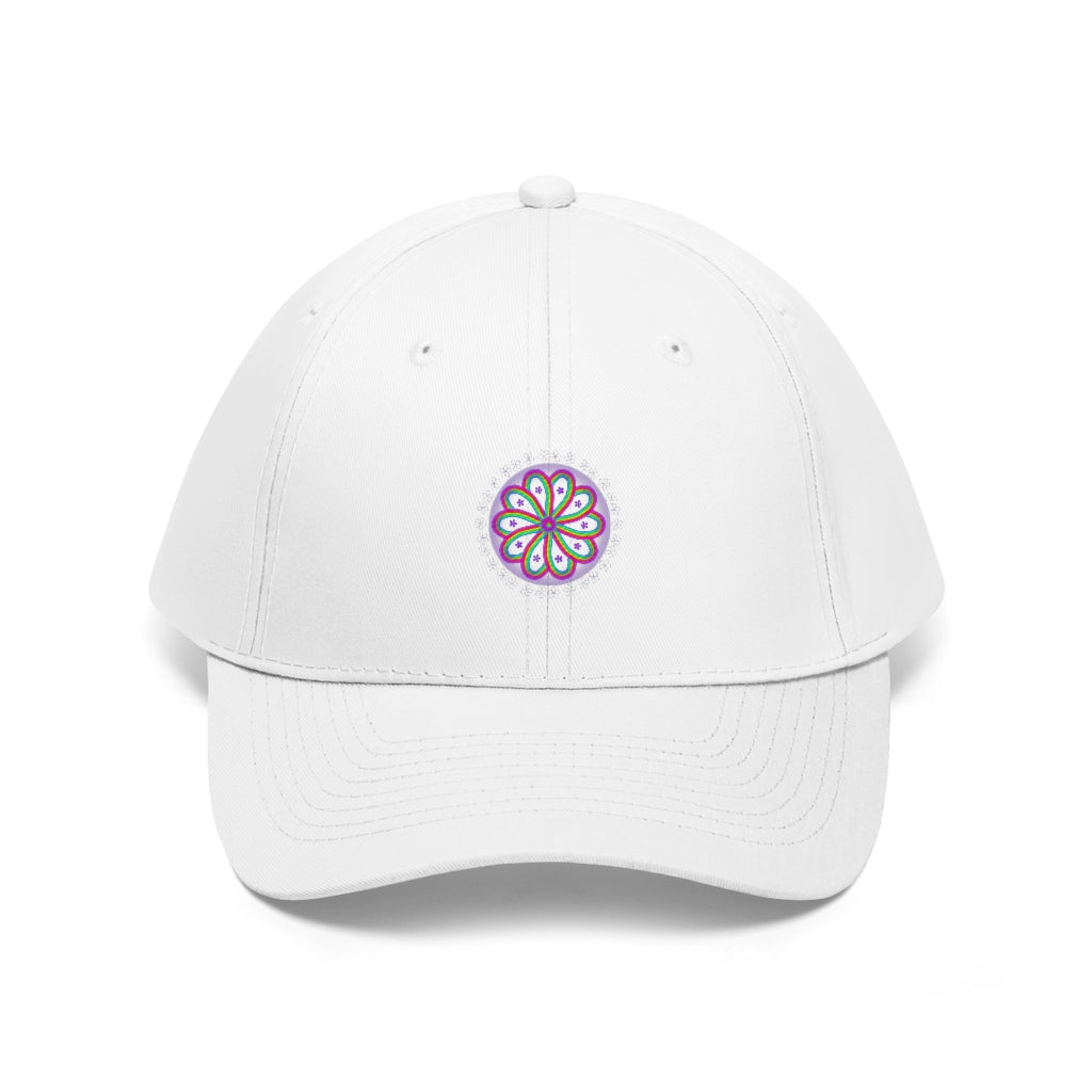 Purple PRIDE Flower Baseball Cap