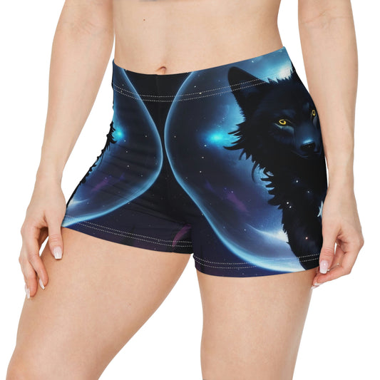Moon Wolf Summer Shorts, Womens