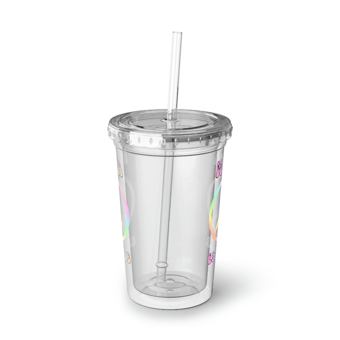 Mama Est 2023, New Mom Gift, See Through Cup With Straw, Mothers Day Gift