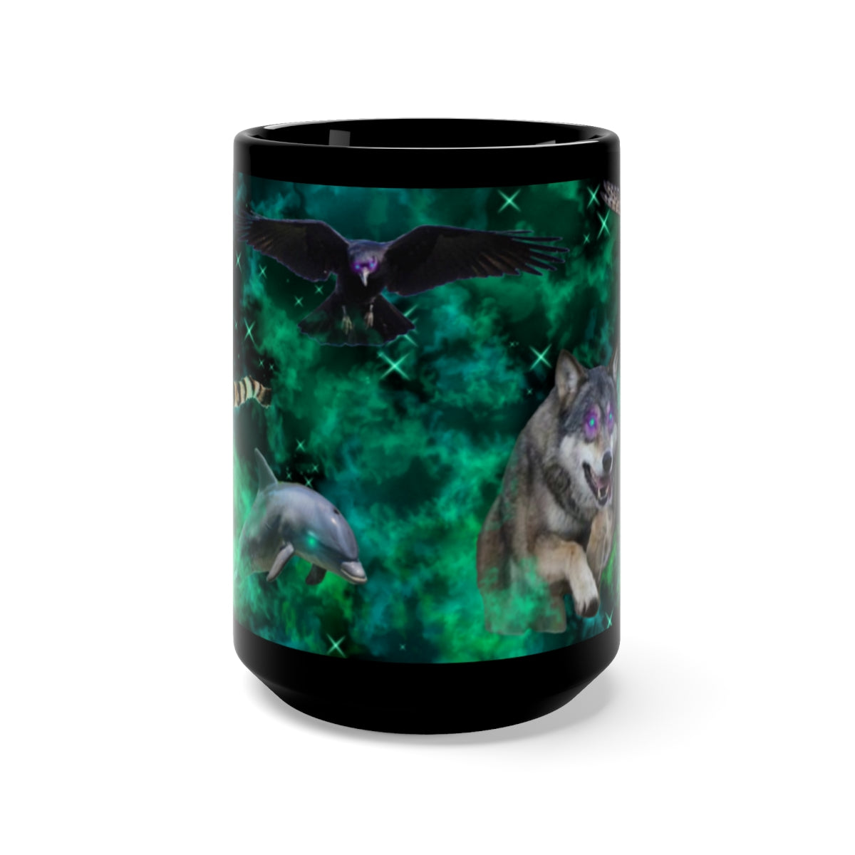 Majestic Animal Black Coffee Mug 15oz