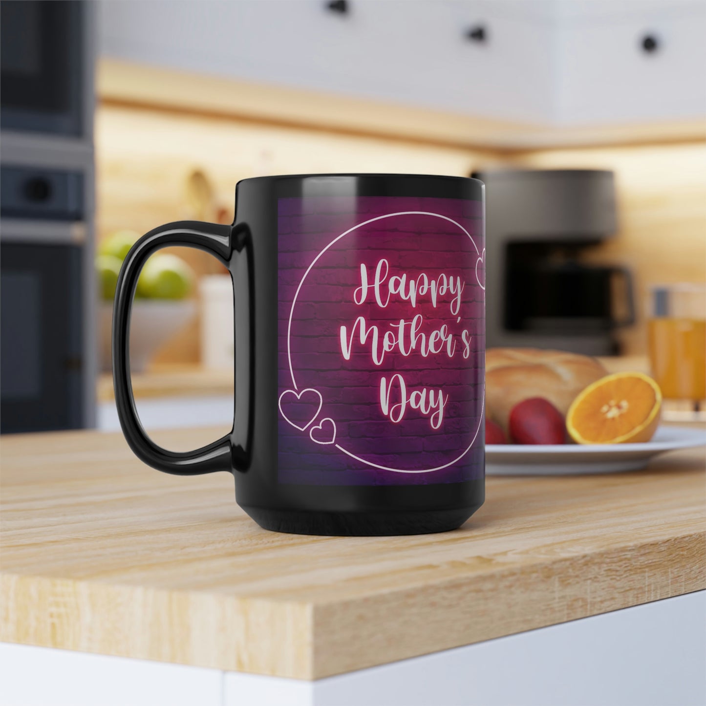 Happy Mothers Day, Black Mug, 15oz, Mothers Day Gift