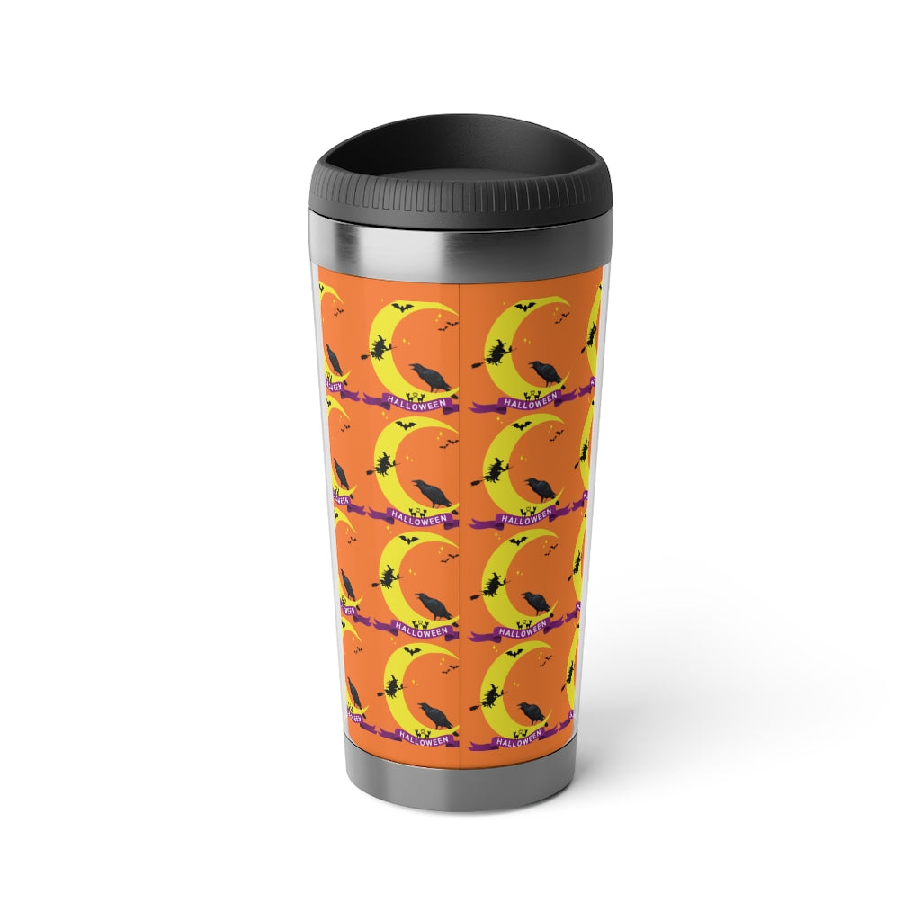 Stainless Steel Moon Raven Halloween Travel Mug with Insert