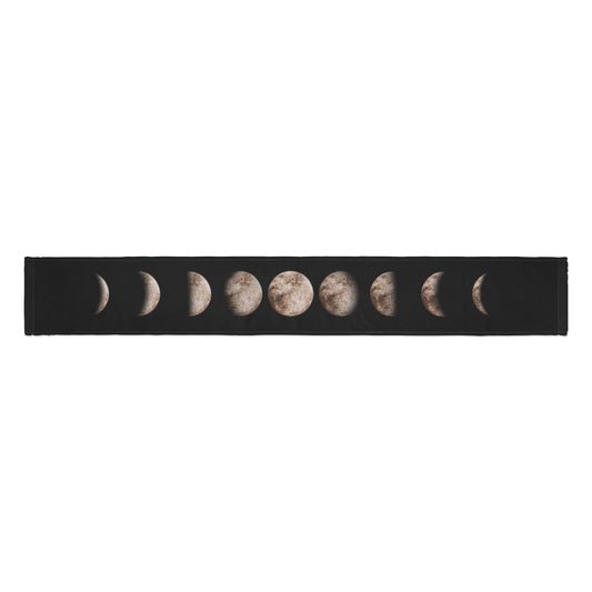 Moon Phase, Winter Scarf, Black