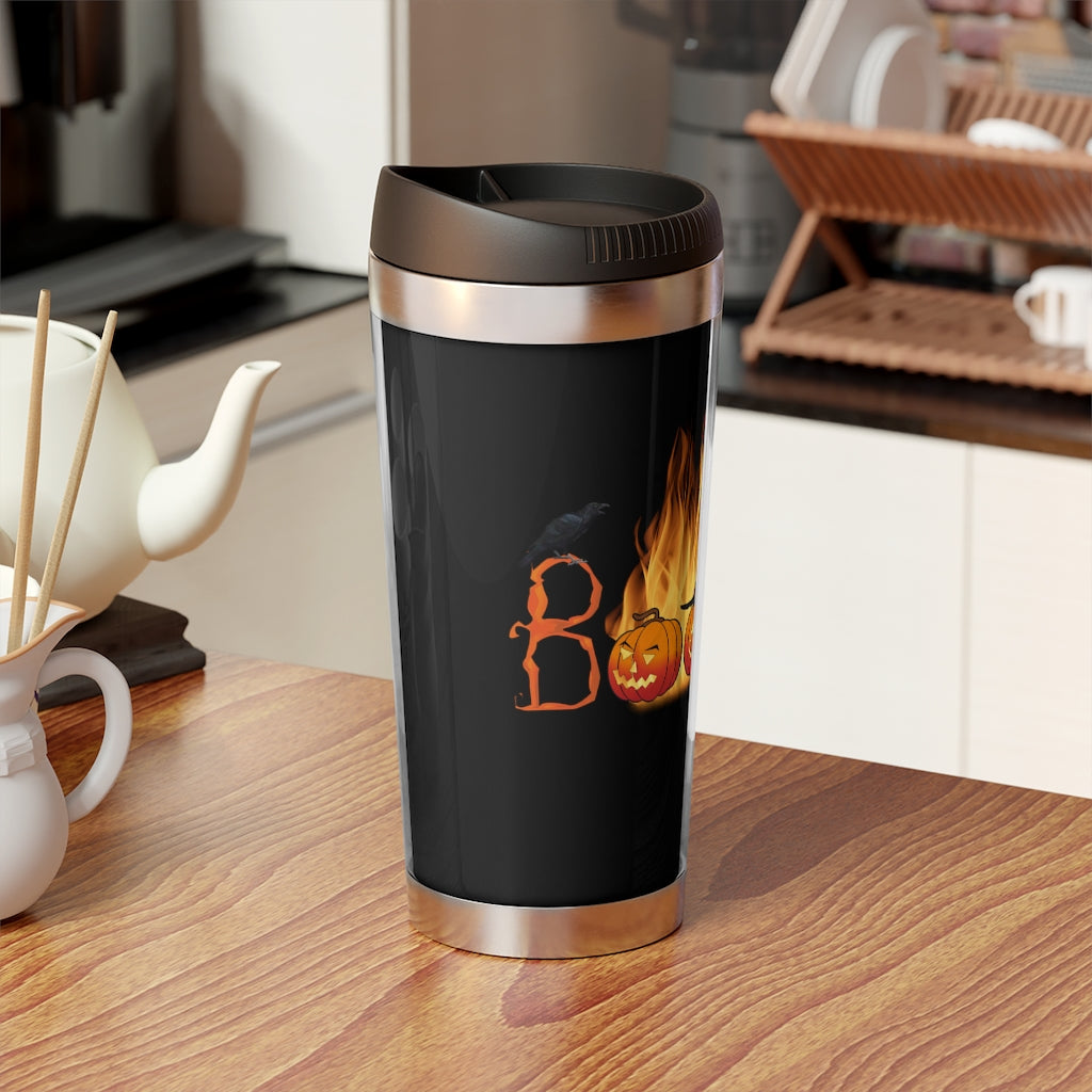 Stainless Steel "BOO" Halloween Travel Mug with Insert