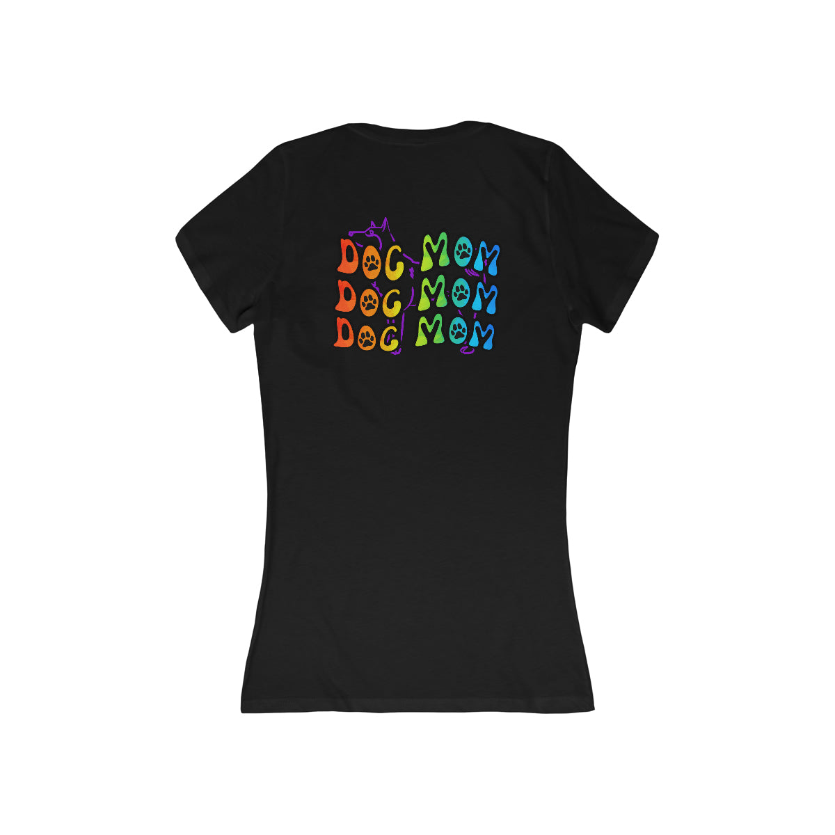Dog Mom Women's Jersey Short Sleeve Deep V-Neck Tee