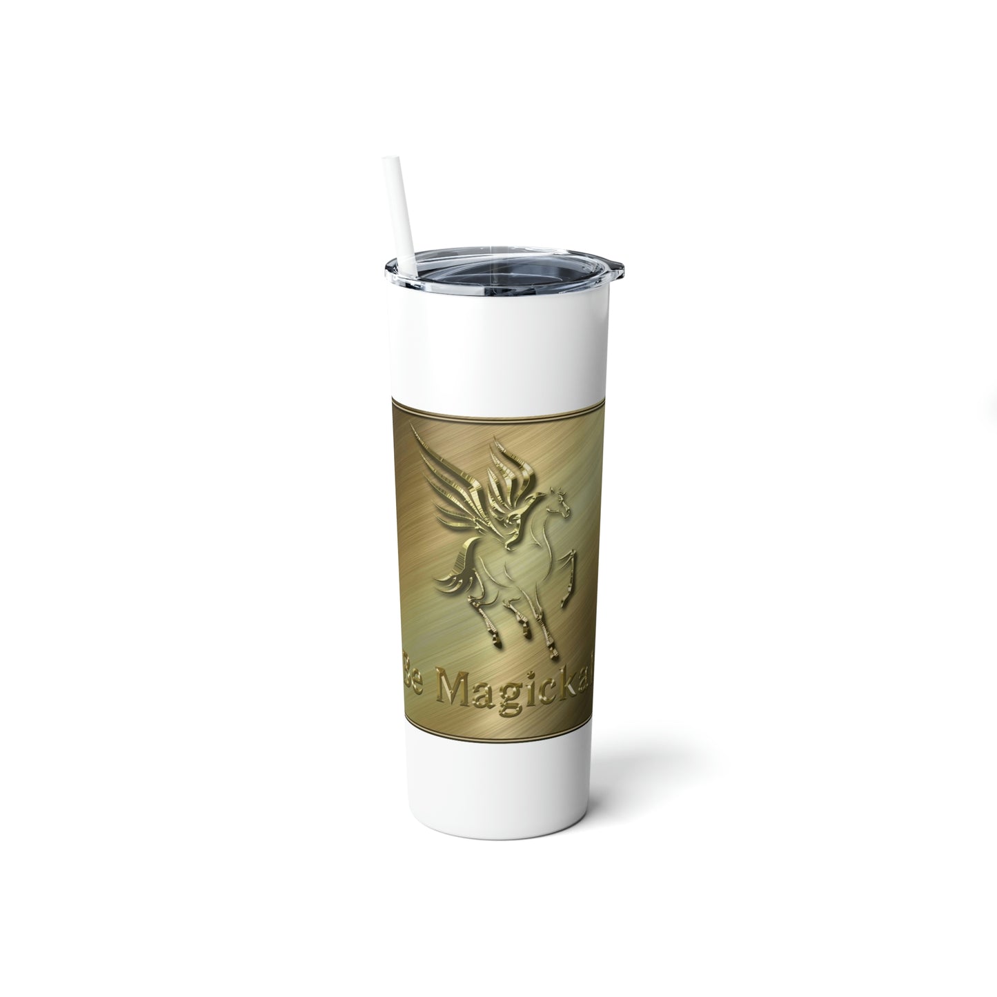 Be Magickal, Skinny Steel Tumbler with Straw, 20oz, Gifts