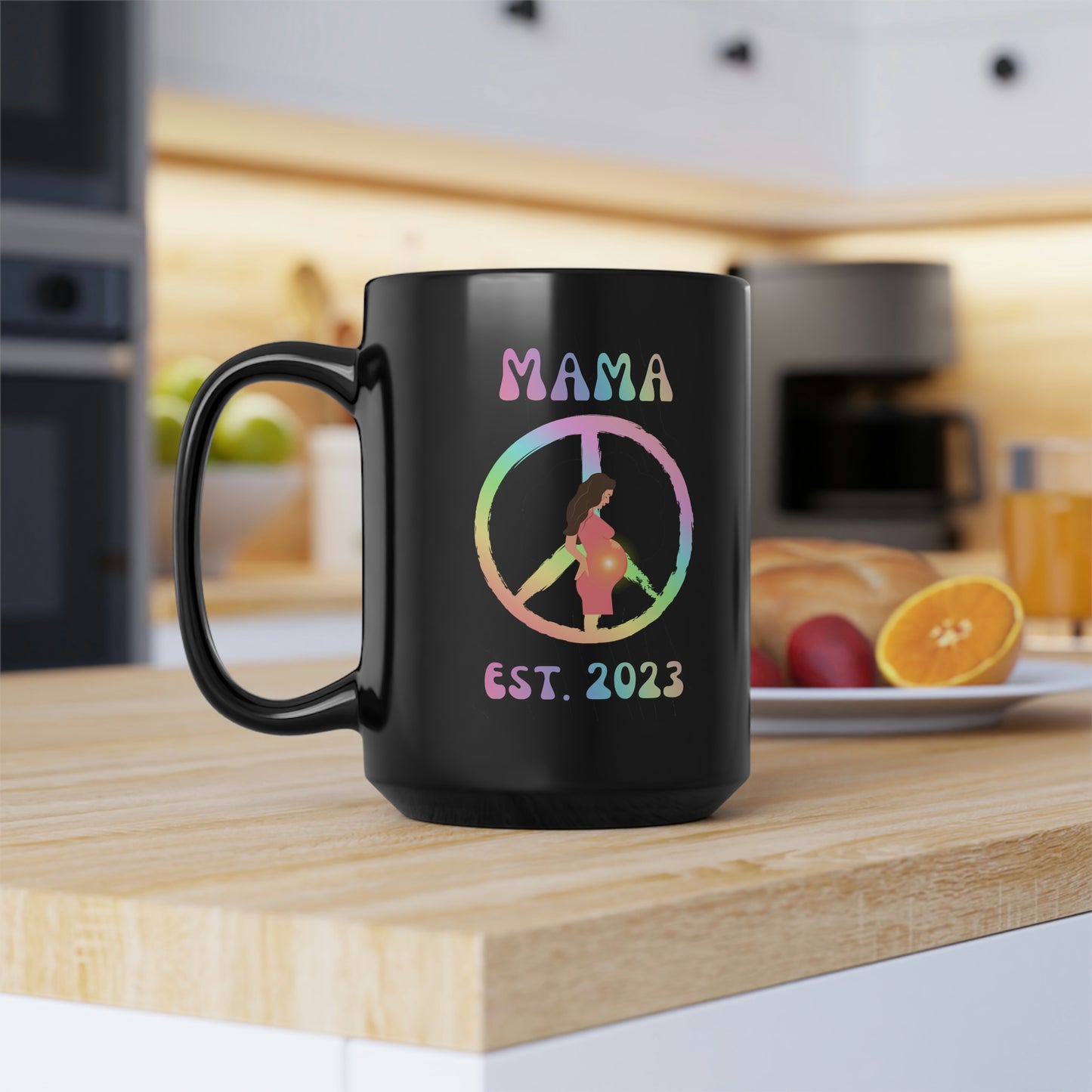 Mama Est. 2023, 15oz, Ceramic Mug, Mother's Day Gift Ideas, New Mom Gift