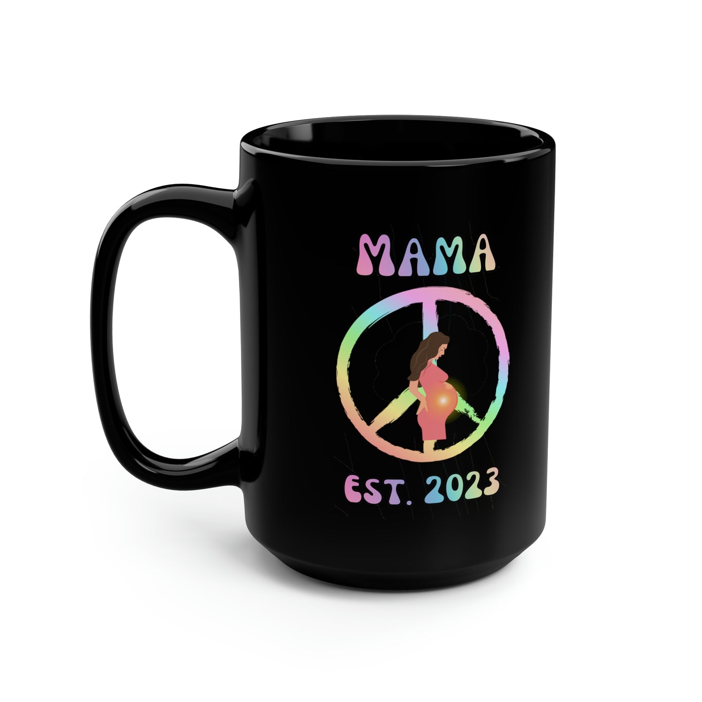 Mama Est. 2023, 15oz, Ceramic Mug, Mother's Day Gift Ideas, New Mom Gift