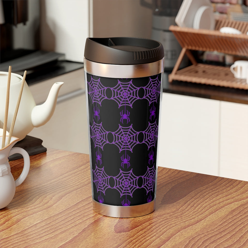 Stainless Steel Spider web Halloween Travel Mug with Insert