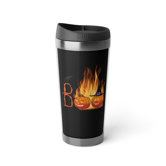 Stainless Steel "BOO" Halloween Travel Mug with Insert