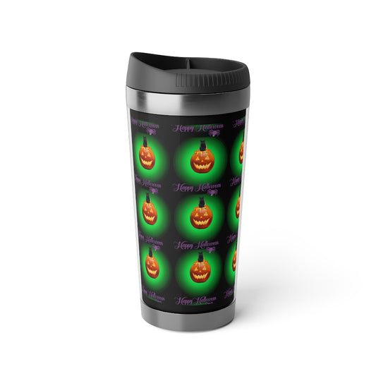 Stainless Steel Black cat Halloween Travel Mug with Insert