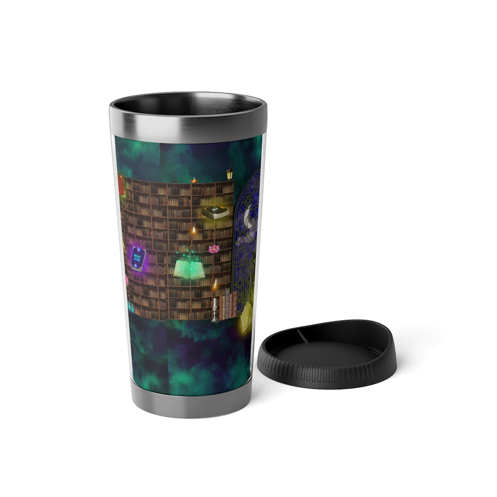 Mystic Cat Halloween Travel Mug with Insert