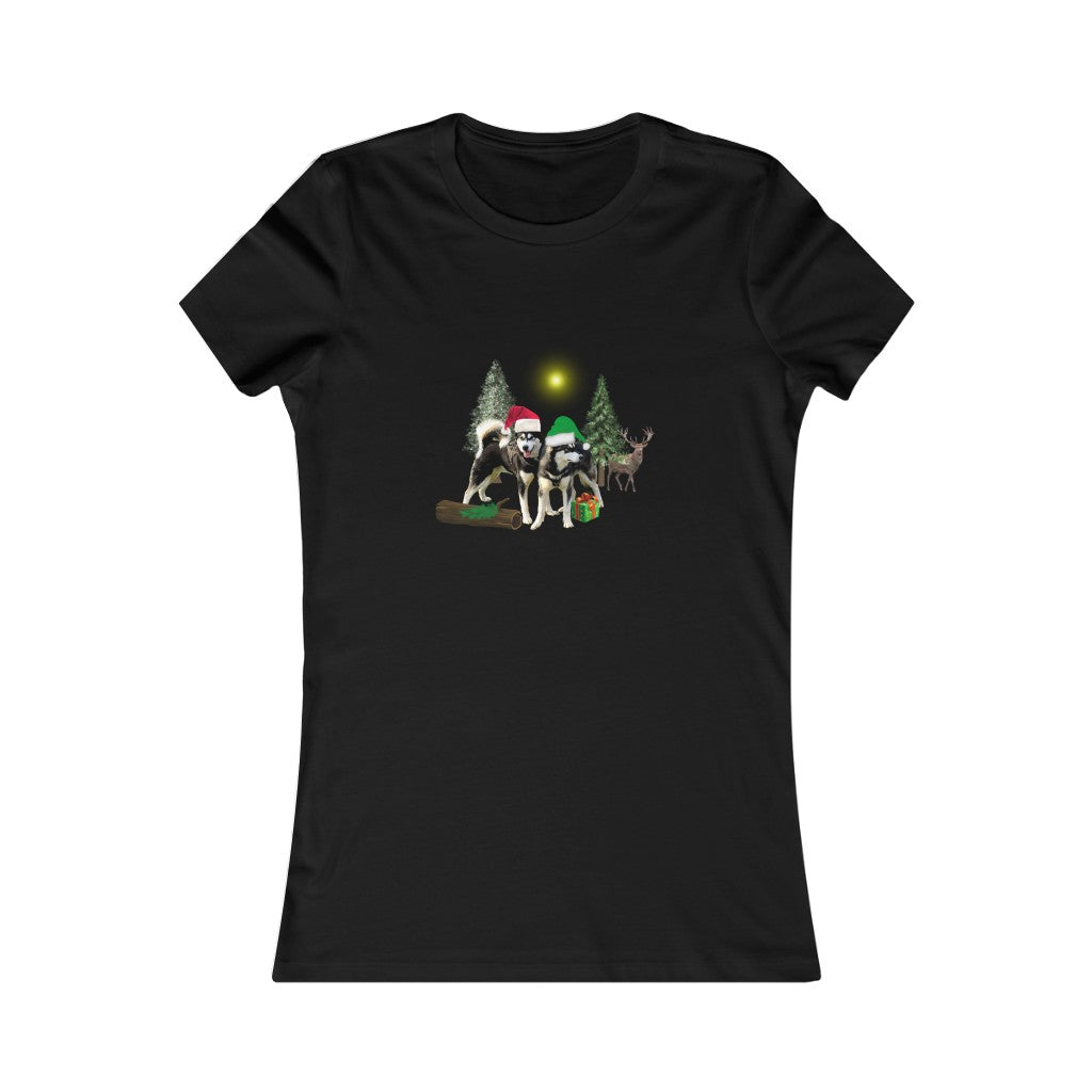 Women's Favorite Tee Malamute Christmas Christmas Top