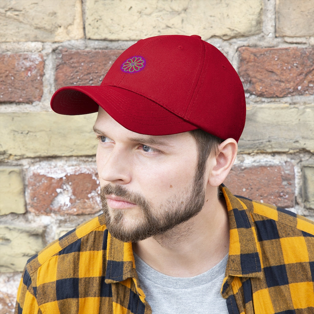 Purple PRIDE Flower Baseball Cap