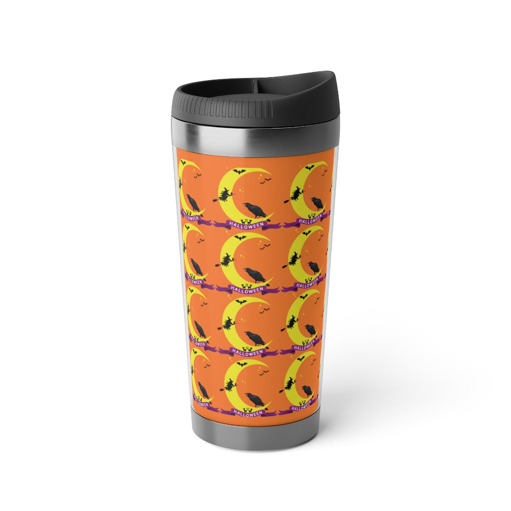 Stainless Steel Moon Raven Halloween Travel Mug with Insert