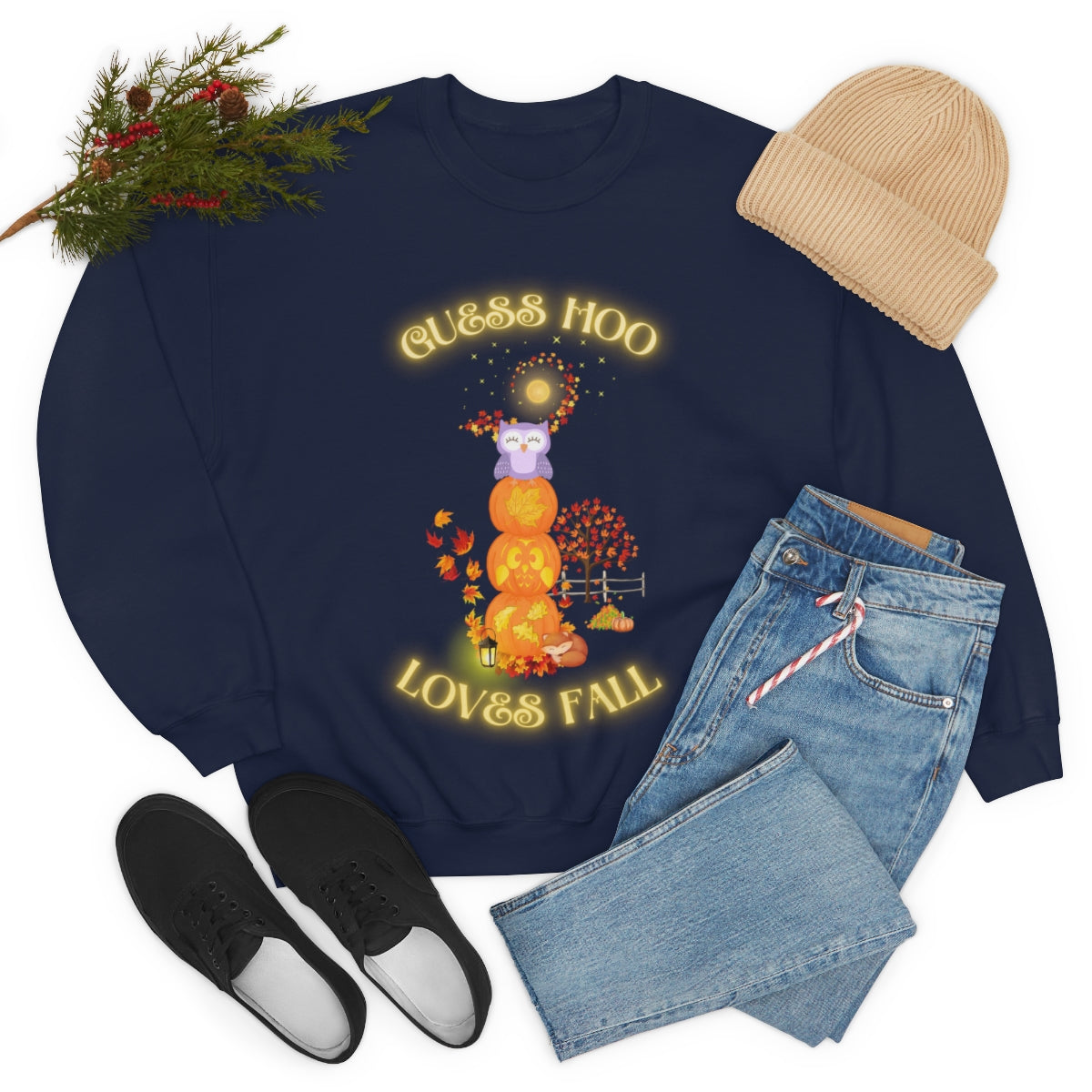 Guess Hoo Loves Fall Crewneck Sweatshirt