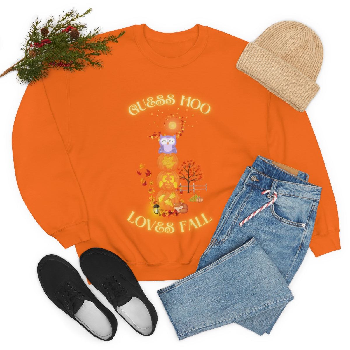 Guess Hoo Loves Fall Crewneck Sweatshirt