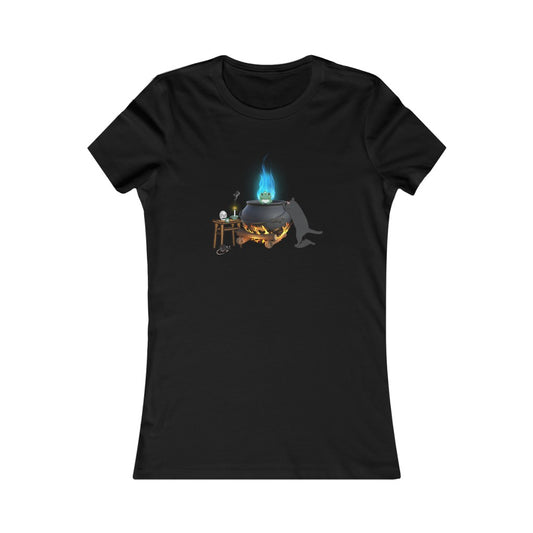 Women's Favorite Tee Witchy Cauldron Halloween Top