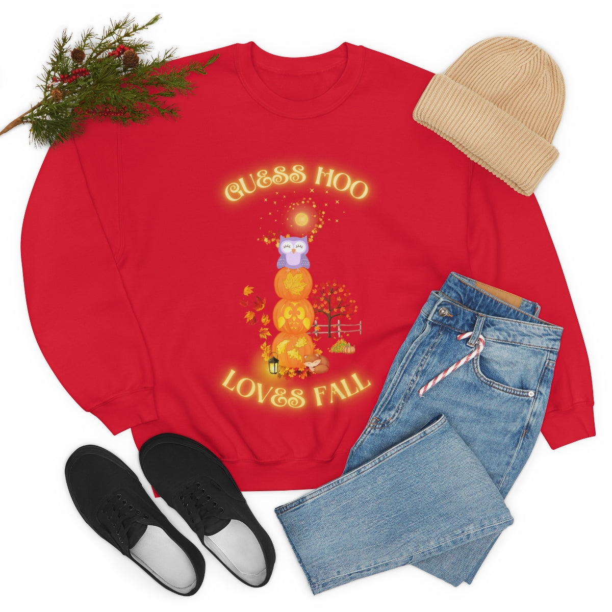 Guess Hoo Loves Fall Crewneck Sweatshirt