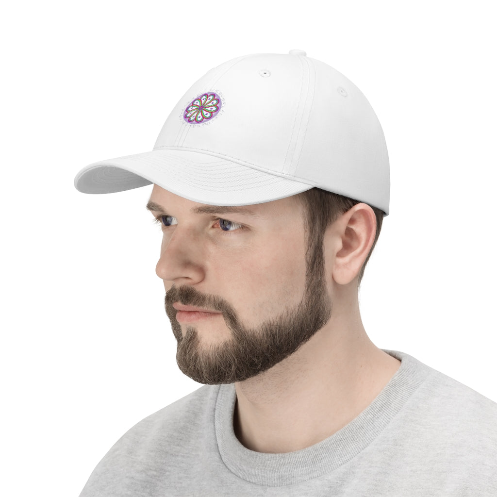 Purple PRIDE Flower Baseball Cap