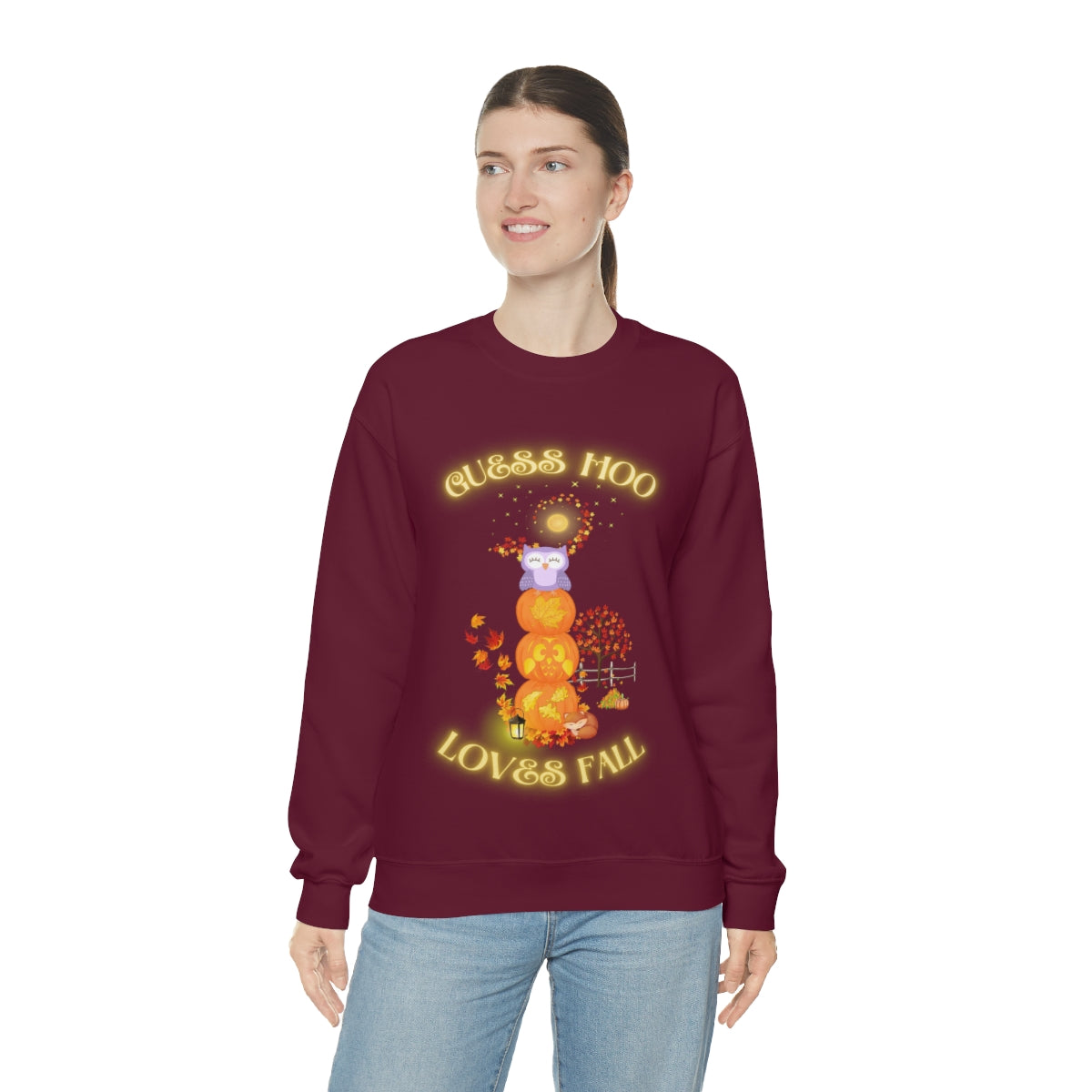 Guess Hoo Loves Fall Crewneck Sweatshirt