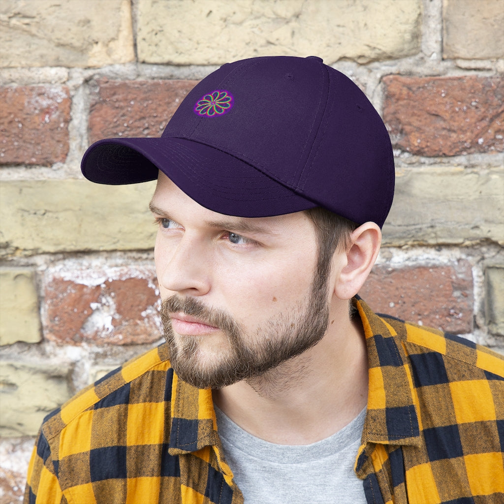 Purple PRIDE Flower Baseball Cap