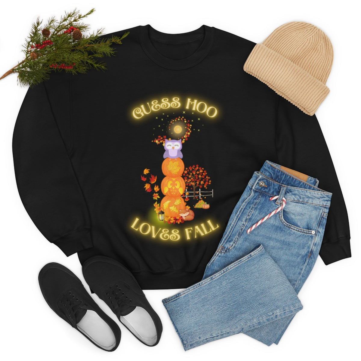 Guess Hoo Loves Fall Crewneck Sweatshirt