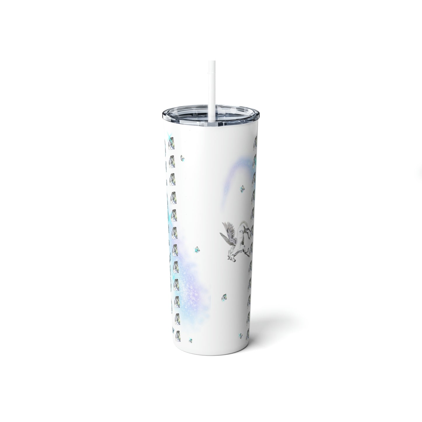 Fucktastic, Skinny Steel Tumbler with Straw, 20oz, Gifts